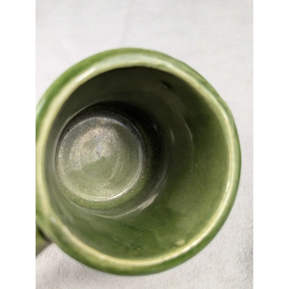 Vintage‎ 1920's McKoy Green Glazed Buccaneer Mug and Pitcher Drinkware Set